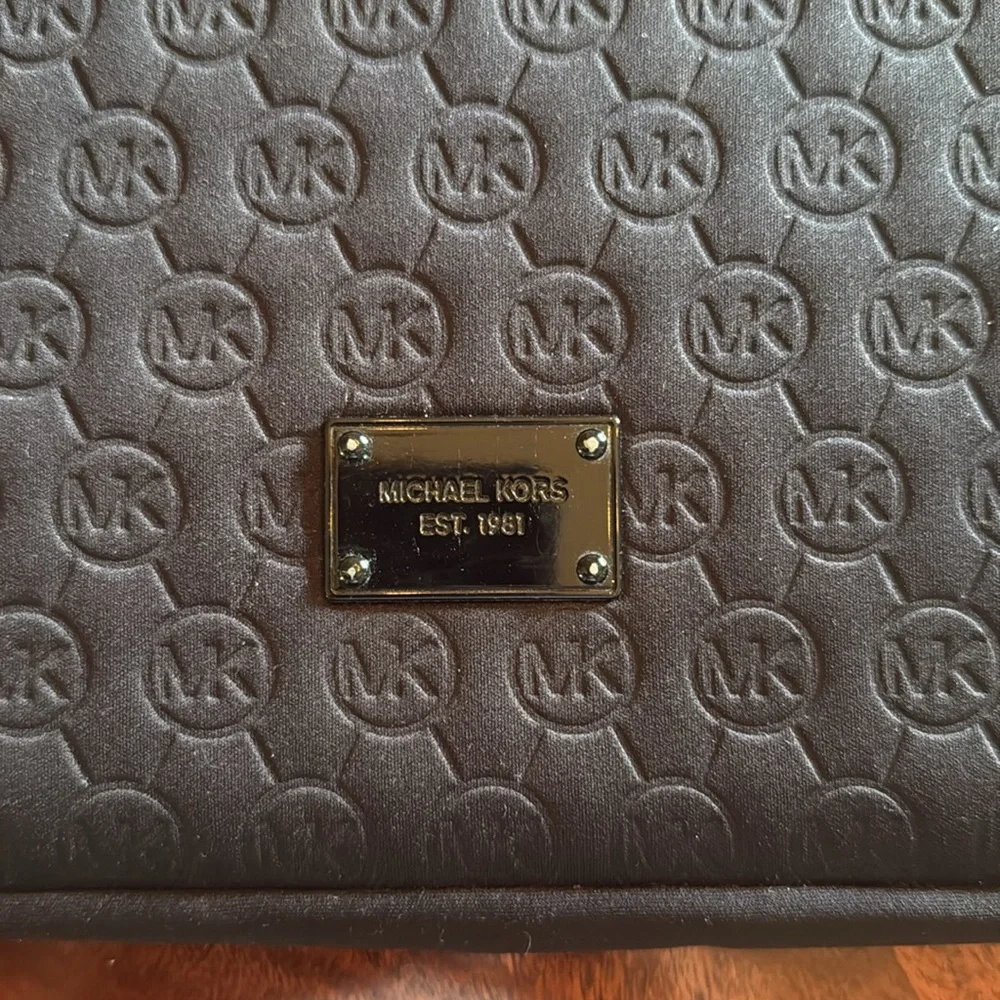 Michael Kors Black Neoprene Tablet Laptop Case / Sleeve